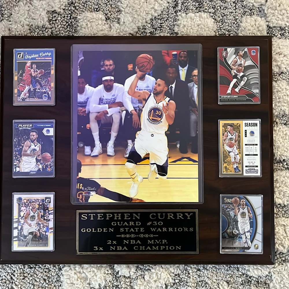 rare steph curry plaque